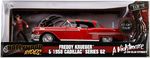A Nightmare on Elm St - 1958 Cadillac Series 62 1:24 with Freddy Krueger Figure Hollywood Ride Diecast