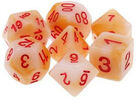 Dice - Scarabs Blood White Jade Opaque (Set of 7) 
