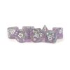 Dice - Resin Polyhedral Dice Set: Icy Opal Purple
