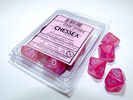 Borealis - Pink/silver Luminary Set of Ten d10s