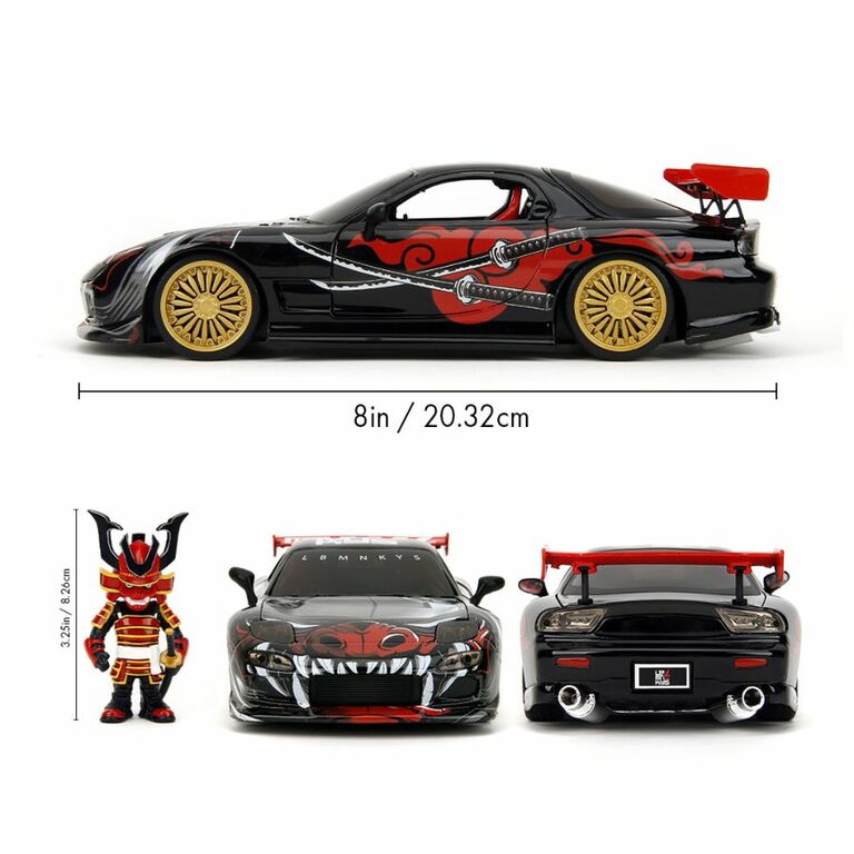 Lab Monkeys - 1:24 Mazda RX7 Diecast Vehicle with SARU 3.25