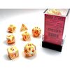 Dice - Festive Sunburst with red Polyhedral Signature Series Dice