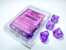 Borealis - Purple/white Luminary Set of Ten d10s