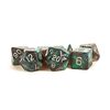 Dice - Acrylic Dice: Stardust - Gray with Silver Numbers Polyhedral Dice Set