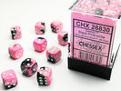 Dice - Gemini 12mm d6 (36 Dice) Black-Pink/White