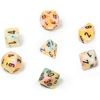 Dice - Festive Circus/ Black (7 Dice in Display) 