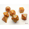 Dice - Glitter Mini-hedral Gold/silver 7-Die Set