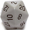 D20 Dice Opaque 34mm Dark Grey/Black 