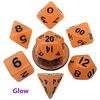 Dice - Mini Polyhedral Dice Set: Glow Orange with Black Numbers