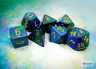 Dice - Gemini Blue-Green/gold Polyhedral 7-Die Set