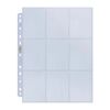 Ultra Pro 9-Pocket Silver Series Page - 11 Holes, 100ct