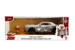 Tom & Jerry - 2015 Dodge Challenger Hellcat with Figure 1:24 Scale Diecast Vehicle