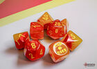Lab Dice - Gemini Polyhedral Gellow-Red/yellow Luminary 7-Die Set (with bonus die)