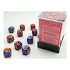 Dice - Gemini 12mm d6 (36 Dice) Blue-Red/Gold