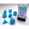 Dice - Luminary Sky with Silver Signature Polyhedral 7 Dice Set