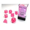 Dice - Frosted Pink with White Polyhedral Classic Series Dice