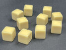 Opaque Polyhedral Bag of 10 Blank Ivory d6