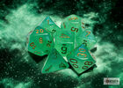 Borealis - Polyhedral Light Green/gold Luminary 7-Die Set