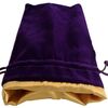 Dice Bag 4"x6" Purple Velvet with Gold Satin Lining