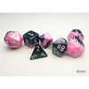 Dice – Gemini Mini-hedral Black-Pink/white 7-Die Set