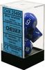Dice - Opaque Polyhedral Blue/white 7-Die Set