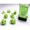 Dice - Vortex Bright Green with black Polyhedral Signature Series Dice