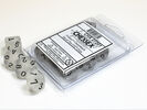 Frosted Clear/black Set of Ten d10s
