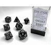 Dice - Borealis Smoke with silver Polyhedral Signature Series Dice
