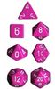 Dice - Opaque Light Purple/ White (7 Dice in Display) 