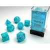 Dice - Cirrus Aqua with silver Classic Polyhedral Series Dice