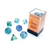 Dice - Nebula Oceanic/gold Polyhedral 7 Dice Set