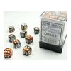 Dice - Gemini 12mm d6 (36 Dice) Copper-Steel/white