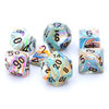 Dice - Festive Vibrant/ Brown (7 Dice in Display) 