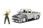 Street Fighter - Ford F-100 (1956) 1:24 with Guile Figure Hollywood Rides Diecast Vehicle