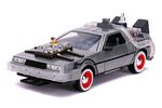 Back to the Future 3 - Time Machine Raw Metal 1:24 Scale Hollywood Ride Diecast with Lights