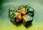 Chessex - Gemini Polyhedral Dice Set Gold Green Wh
