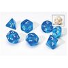 Sirius Dice Set - Translucent Blue Resin