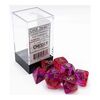 Dice - Gemini Polyhedral Translucent Red-Violet/gold 7-Dice Set