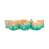 Dice - Resin Polyhedral Dice Set: Layered Stardust Sunset