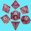 Dice - Ethereal Light Purple White Numbers set of 7 