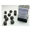 Chessex - Opaque 12mm d6 (36 dice) Dark Grey/copper