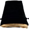 Dice Bag 4"x6" Black Velvet with Gold Satin Lining