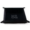 MDG FanRoll Fold Up Black Velvet with Leather Backing Dice Tray