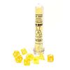 Lab Dice - Borealis Polyhedral Canary/White 7-Die Test Tube Set