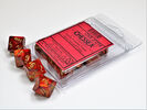 Scarab - Scarlet/gold Set of Ten d10s