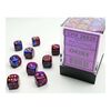 Dice - Gemini 12mm d6 (36 Dice) Blue-Purple/Gold