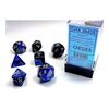 Dice - Gemini Polyhedral Black-Blue/Gold 7-Die Set