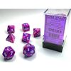 Dice - Festive Violet with white Classic Polyhedral Signature Series Dice