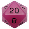 MDG - 35mm Mega Acrylic D20 Dice Glow Purple