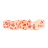 MDG - Flash Resin Poly Set: Red Set of 7 Dice